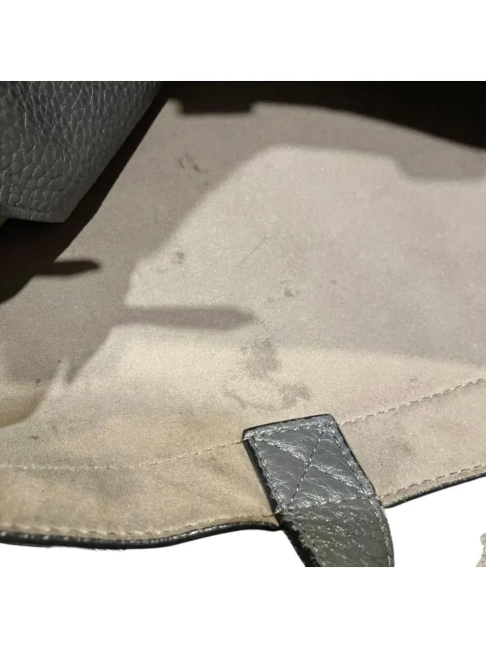 Fendi Flat Tote Bag Leather Suede